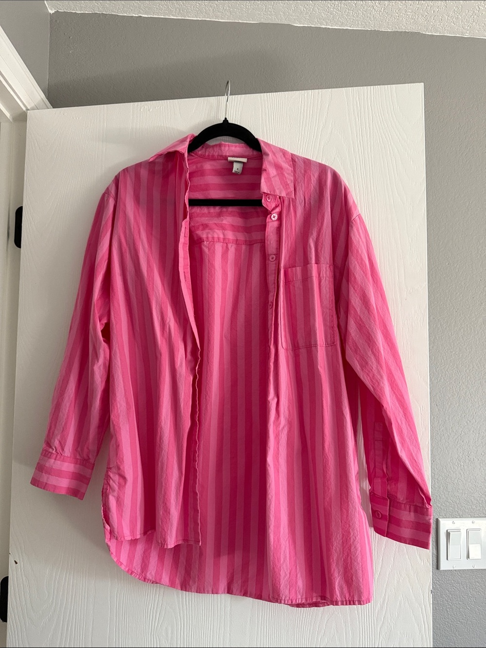 a new day Pink Striped Button-Down Shirt